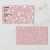Roze bladeren - zakelijk visitekaartje (Voorkant / Achterkant)
