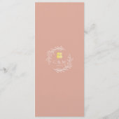 Roze bladkrans Chinees huwelijk dubbel geluk Menu (Achterkant)