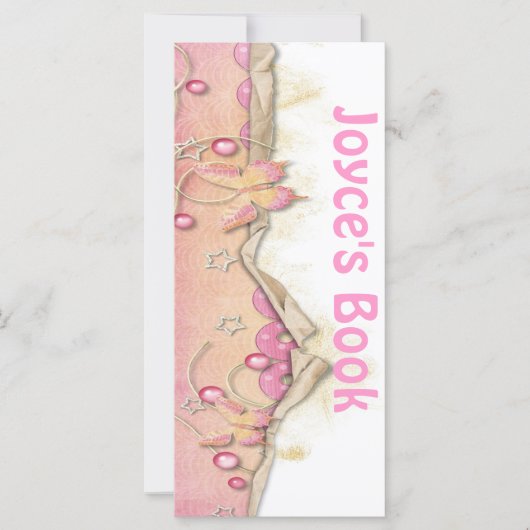 roze Bladwijzer Boek Mark (Voorkant)