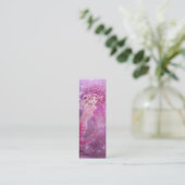 Roze Bladwijzer van de Zeemeermin Mini Visitekaartje (Staand voorkant)