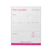 Roze blanco bestelformulier of Notitieblok factuur (Gedraaid)