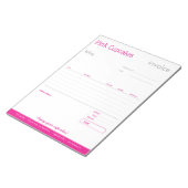 Roze blanco bestelformulier of Notitieblok factuur (Schuin)