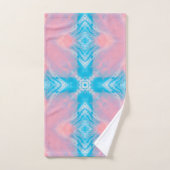 Roze blauw Abstract Bad Handdoek (Handdoek)