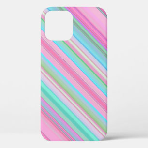 Roze blauw Abstract iPhone 12 Hoesje
