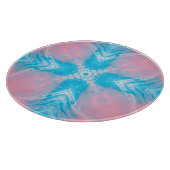 Roze blauw Abstract Snijplank (Hoek)