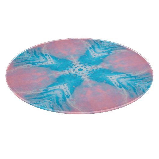 Roze blauw Abstract Snijplank (Hoek)