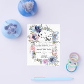 Roze blauw blauw Waterverf Flyer (Enkel)