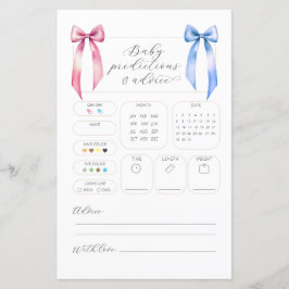 Roze Blauw Boog Voorspellingen Advies Baby shower 