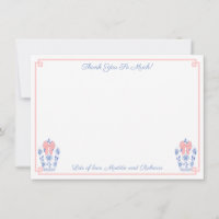 Roze Blauw Chinoiserie Baby shower Afbeelding