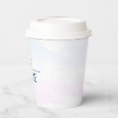 Roze Blauw Cloud Nine Moderne Bruidsdouche Papieren Bekers (Links)