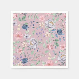 Roze blauw en geel Paars Servet