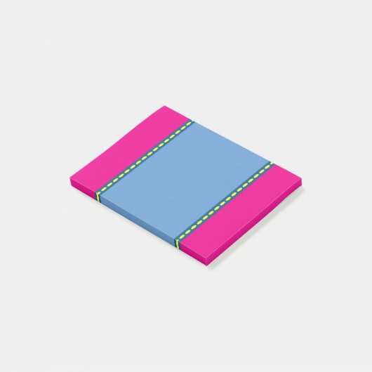 Roze, Blauw en Gele Post het Nota Post-it® Notes (Schuin)
