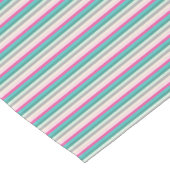 Roze blauw en groen gestreept korte tafelloper (Hoek)