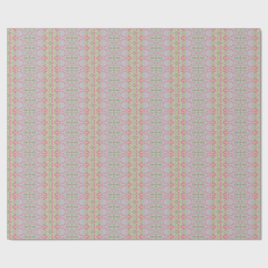 Roze Blauw en Groene All-Over-Print Cadeaupapier (Vlak)