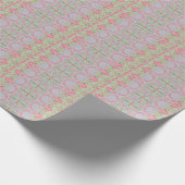 Roze Blauw en Groene All-Over-Print Cadeaupapier (Hoek)