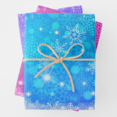 Roze blauw en lavender modern pastel inpakpapier vel (In situ)