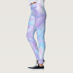 Roze, Blauw en Paarse Abstract Leggings
