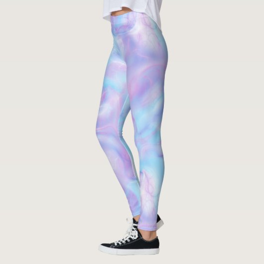 Roze, Blauw en Paarse Abstract Leggings (Links)