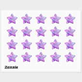 Roze blauw en paarse wervelingen stickers (Vel)