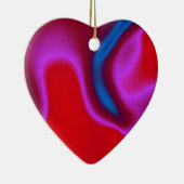 roze blauw en rood hart ornament (Rechts)
