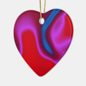 roze blauw en rood hart ornament (Links)