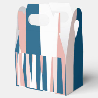 Roze blauw en wit Abstract Bedankdoosjes