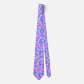 Roze blauw en wit Abstract Stropdas (Voorkant)
