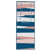 Roze blauw en wit Abstract Wijn Cadeautas (Voorkant)