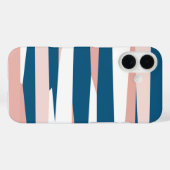 Roze blauw en wit Case-Mate iPhone case (Achterkant (horizontaal))