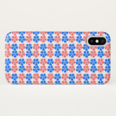  roze blauw Floral ontwerp Case-Mate iPhone Case (Achterkant (horizontaal))