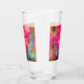 Roze Blauw & Geel Daisies Glas (Rechts)