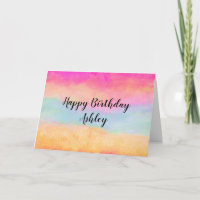 Roze Blauw Geel Regenboog Abstracte Strepen Verjaa