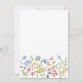Roze Blauw Geel Vrijgezellenfeest Wildbloemen Kaart (Achterkant)