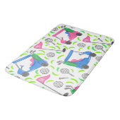 Roze Blauw Groen Golf Badmat (Gekanteld)