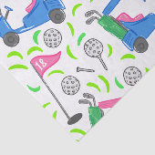Roze Blauw Groen Golf Tissuepapier (Detail)