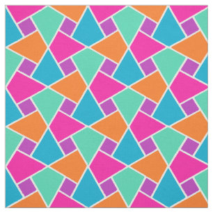 Roze Blauw Groen Oranje Islamitisch Geometrisch Pa Stof