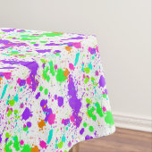 Roze Blauw Groen Turquoise Verfspatten Tafelkleed (Voorbeeld)