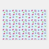 Roze Blauw Groen Vlinder Baby shower Verjaardag Inpakpapier Vel (Voorkant)