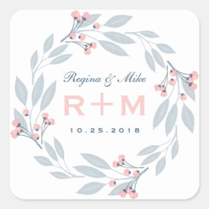 Roze blauw leder met woeste Sticker