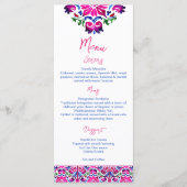 Roze blauw Mexicaanse Talavera tegels Menu (Voorkant)