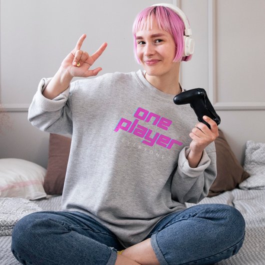 Roze & Blauw One Player T-shirt met lange mouwen