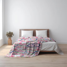 Roze & Blauw Parijs Patroon Monogram