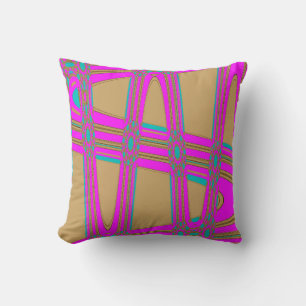 Roze Blauw Tan Modern Graphic S Pattern Pillow Kussen