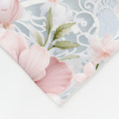 Roze & Blauw Teddybeer Girly Fleece Deken (Hoek)