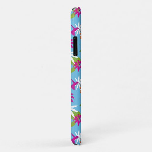 Roze Blauw Tropische Kolibrie Patterned Case-Mate iPhone Case (Achterkant/rechts)