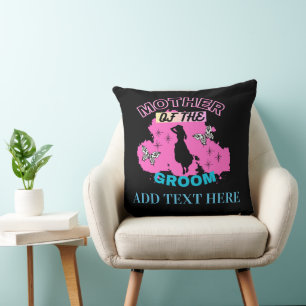 Roze Blauw & Zwart Moeder Moeder Mam Van de Bruide Kussen