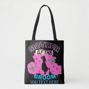 Roze Blauw & Zwarte Moeder Van De Bruidegom Boodsc Draagtas