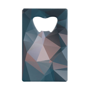 Roze blauwe Abstracte piramide Geometrische Patroo Kredietkaart Flessenopener