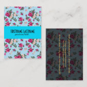 Roze blauwe achtergrond visitekaartje (Voorkant / Achterkant)