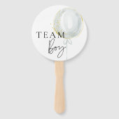 Roze & Blauwe Ballon Geslacht Onthullen stempels Handwaaier (Achterkant)